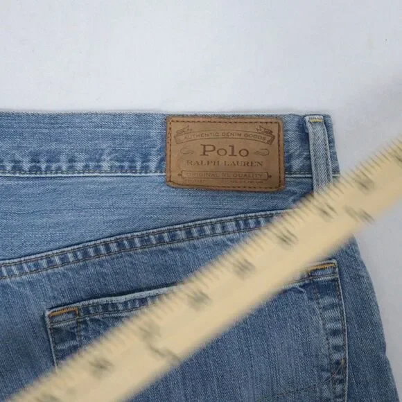 Polo Ralph Lauren Mens Hampton Relaxed Straight Blue Jeans 36x32 (Fit 36x31) - Picture 10 of 11